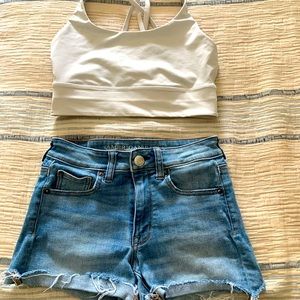 American eagle high-rise jeans shorts